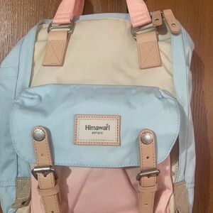Himawari Pastel Blue and Pink Women's Backpack